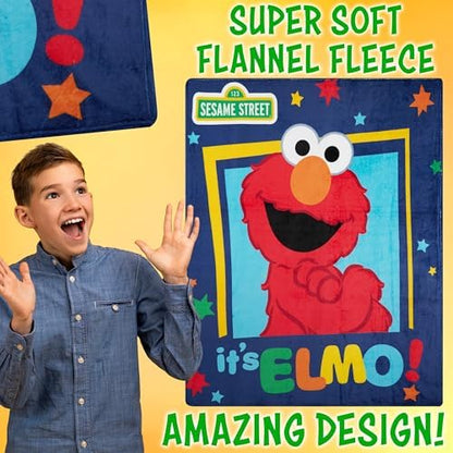 Get Trend Sesame Street Elmo Fleece Throw Blanket for Boys, Girls, 51x59in