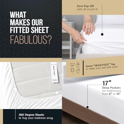 TEXAS LINEN CO. 100% Egyptian Cotton Sheets King Size - 1500 Series High Thread Count King Size Bed Sheets Set (4 PC, Dark Grey), 17" Deep Pocket Luxury Hotel Bedding - Couture Comfortin' Collection