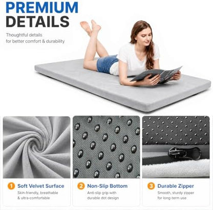 Foam Camping Mattress, Portable Sleeping Pad with Carrying Bag