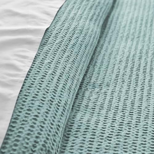 Levtex Home - Cloud Waffle Blue Haze Comforter Set - Twin Comforter + One Standard Pillow Cases - Waffle Weave - Blue Haze - Comforter (68 x 88in.) and Pillow Case (26 x 20in.) - Cotton