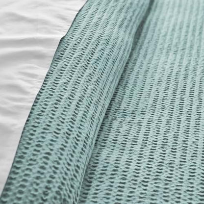 Levtex Home - Cloud Waffle Blue Haze Comforter Set - Twin Comforter + One Standard Pillow Cases - Waffle Weave - Blue Haze - Comforter (68 x 88in.) and Pillow Case (26 x 20in.) - Cotton