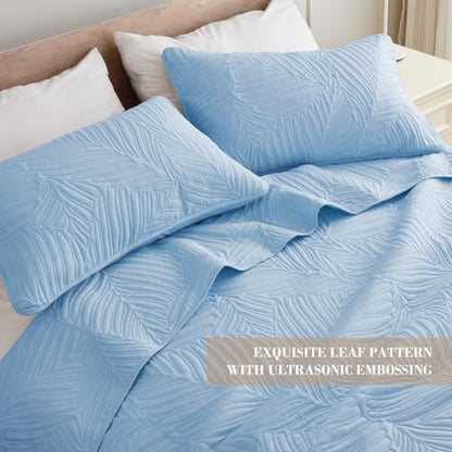Exclusivo Mezcla Lightweight Full Queen Quilt Bedding Set, Soft Microfiber