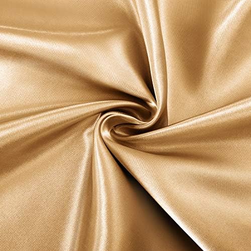 SiinvdaBZX 4Pcs Satin Sheet Set King Size 15-Inch Deep Pocket, Gold