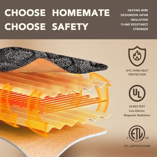 Homemate Heated Electric Blanket Full Size 72"x84" Heating Blanket