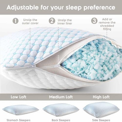 Nestl 9 Piece Full Comforter Set – Stone Blue Pinch Pleated Bed in a Bag – Complete Full Size Bedding Set with Sheets, Set of 2 Cooling Pillows, Pillowcases and Shams
