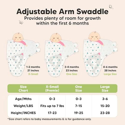 KeaBabies 3-Pack Organic Baby Swaddles for Newborns, Infant, Lunaris, 0-3M