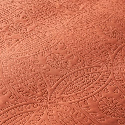akkialla 118"x106" Burnt Orange California King Quilt Set, Oversized Floor-Length Bedspread, Modern Coin Pattern Microfiber Coverlet, 3-Piece All Season Bedding with 2 Pillow Shams