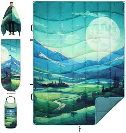 Camping Blanket Puffy Camp Blanket Large Outdoor Blanket