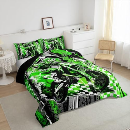 Feelyou Dirt Bike Kids Bedding Set Boys Girls Full Size