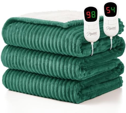 Homemate Electric Heated Heating Blanket King Size 100"x90" Dual Control