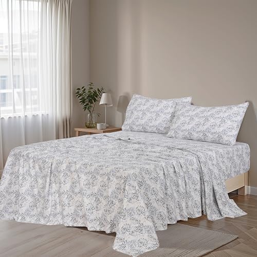 RUVANTI Flannel Sheets King Size, Pacific