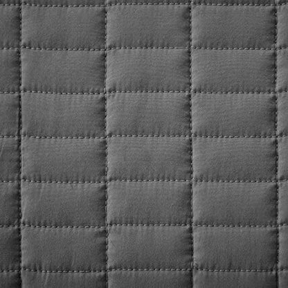 Comfort Spaces Daybed Cover- Luxe Double Sided -Quilting, All Season Cozy Bedding with Bedskirt, Matching Shams, 75'x39' Charcoal Grey 5 Piece