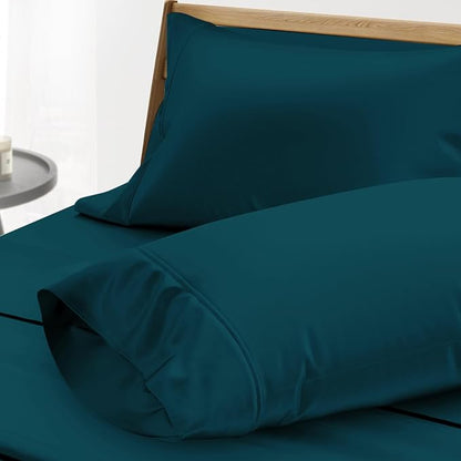 Thread Spread 100% Egyptian Cotton King Size Pillow Cases Set of 2 - Luxury 1000 Series Paradise Collection Pillow Cases King Size (Teal), Soft Cooling Hotel Egyptian Cotton Pillowcases