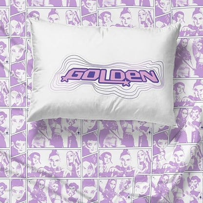 Jay Franco Kpop Demon Hunters Kids 3 Piece Twin Sheet Set, White