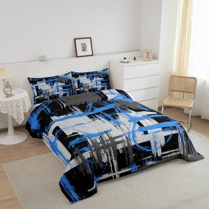 Feelyou Striped Comforter Set Queen Size Kids Boys Bedding