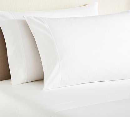 WINLIFE 100% Cotton Pillowcases Set of 2 King Size Pillow Cases 20×36 Inches, Soft and Breathable Pillow Cover, Pure White