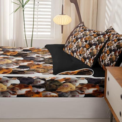 Feelyou Guinea Pig Cavy Comforter Set Queen Size Girls Boys Kids