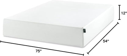 Zinus 12 Inch Full Green Tea Memory Foam Mattress [New Version], Fiberglass Free, Medium Firm Feel, Zoned Pressure Relief, Certified Safe Foams & Fabric, Mattress in A Box