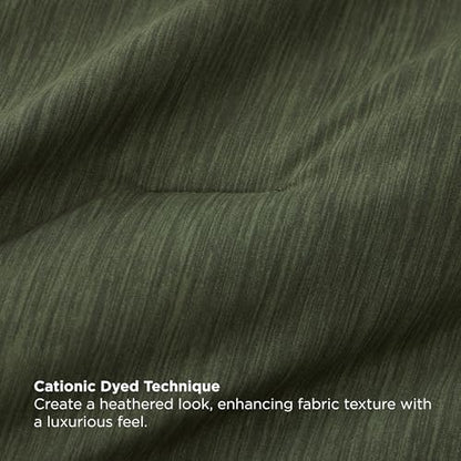 Bedsure Queen Comforter Set Dark Green - Bed in a Bag Queen Size 7 Pieces, Cationic Dyed Bed Set, Soft Bedding for All Seasons Comforter with Sheets, Pillowcases & Shams