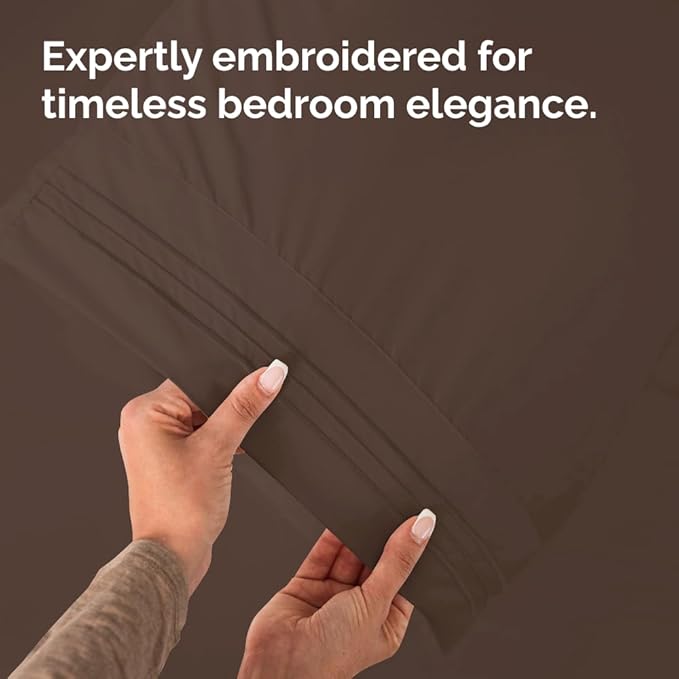 Body Pillowcases Set of 2-20x54 Long Body Pillow Case - Soft Body Pillow Cover for Sleeping & Side Sleepers - Comfy, Breathable, Wrinkle & Fade Free - Machine Washable w/Envelope Enclosure (Brown)