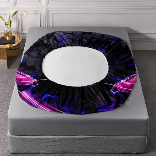 HOSIMA Boys Race Car Gaming Bedding Queen,1 Fitted Sheet+2 Pillowcases.