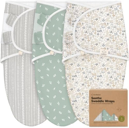 KeaBabies 3-Pack Organic Baby Swaddles for Newborns, Infant, Prairie, 0-3M