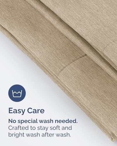Standard Pillow Cases Set of 10 - Soft Pillowcase Covers - Heathered Beige