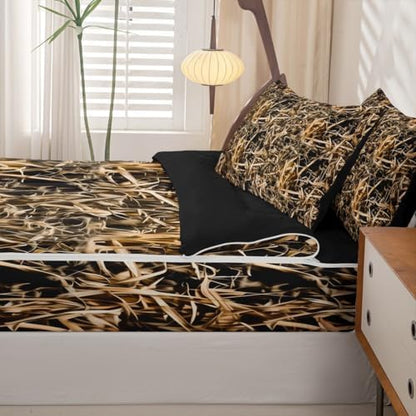 Feelyou Camouflage Hunters Cabin Comforter Set Full Size Boys Bed in a Bag