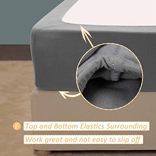 Mrs Awesome Stretch Jersey Box Spring Cover King/Cal King, Light Gray