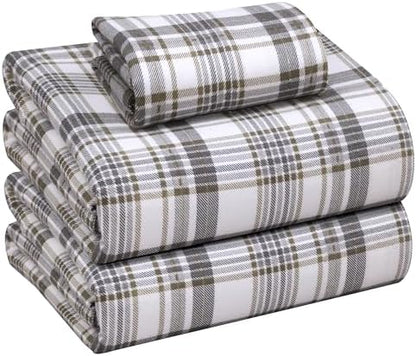 RUVANTI Flannel Sheets Set Twin XL Size,Modest