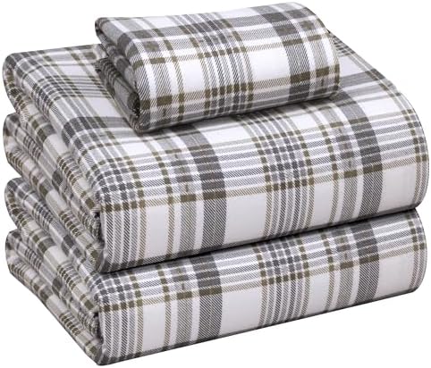 RUVANTI Flannel Sheets Set Twin Size,Modest
