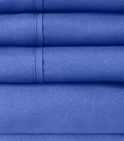 Twin XL Size Bed Sheets - 4 Piece 1500 Supreme Collection Fine Brushed Microfiber Deep Pocket Twin X-Large Sheet Set Bedding - 1 EXTRA PILLOW CASES, GREAT VALUE, Twin XL, Royal Blue