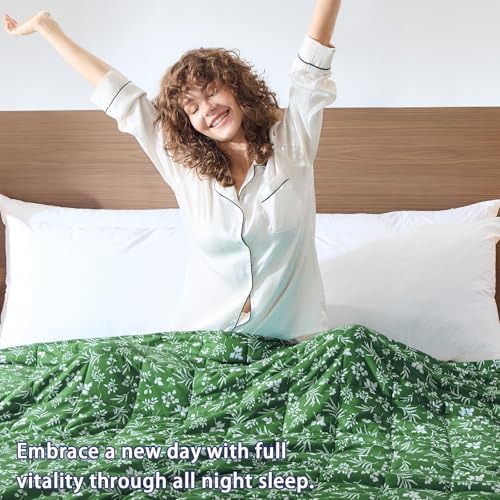 yescool King Size Weighted Blanket for Adults 20lbs, 80” x 87”, Forest