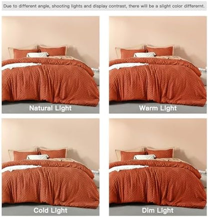 Litanika Full Size Comforter Set, 3 Pieces Tufted Boho Bedding Set