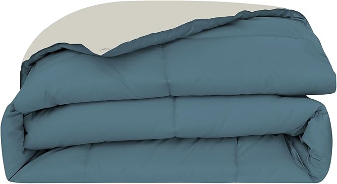 Modern Threads Down Alternative Reversible Comforter Teal/Beige Twin