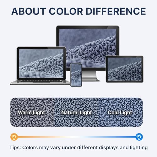 PAULATO BY GA.I.CO. Stretch Headboard and Frame Slipcover – Soft Bi-Elastic 1-Piece Bedframe Cover – Furniture Protector Machine Washable – Blue (Full/Queen 55"-71" Wide)