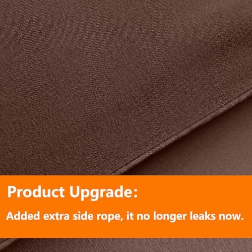 TAIMIT Brown Full Size Comforter Set - 7 Pieces, Bed in a Bag Bedding Sets with All Season Soft Quilted Warm Fluffy Reversible Comforter,Flat Sheet,Fitted Sheet,2 Pillow Shams,2 Pillowcases