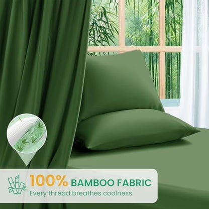 SONORO KATE 100% Viscose Derived from Bamboo_Sheets Queen Size,4PC