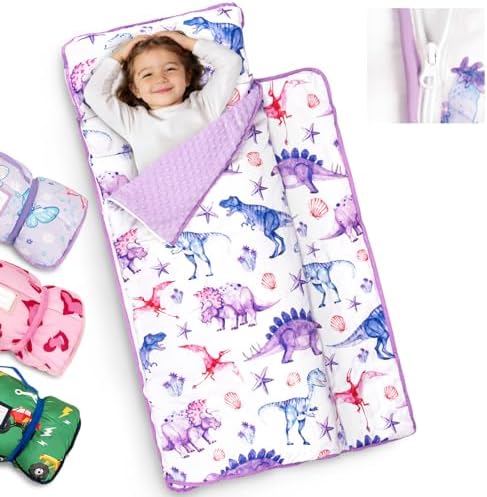 Primlect Toddler Nap Mat with Pillow, Thickened Extra Large Sleeping Bag