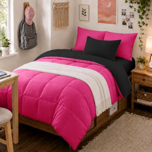 Anluoer Twin Comforter Set, 5 Piece Bed in a Bag Twin Bedding Sets