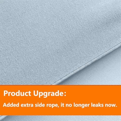 TAIMIT Light Blue Twin Size Comforter Set - 5 Pieces, Bed in a Bag Bedding Sets with All Season Soft Quilted Warm Fluffy Reversible Comforter,Flat Sheet,Fitted Sheet,1 Pillow Shams,1 Pillowcases