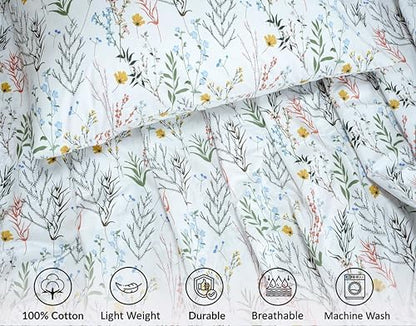 RUVANTI 100% Cotton Percale Sheets, Queen Size, Aroma (Pack of 2)