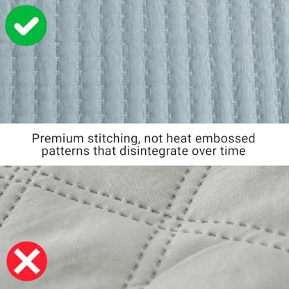 Queen Quilt-Lightweight Bedspreads Sky Blue Queen Size Quilt Bedding Set
