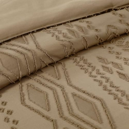 Queen Size Comforter Set- 7 Pieces Tufted Bed in a Bag Queen Bedding Sets