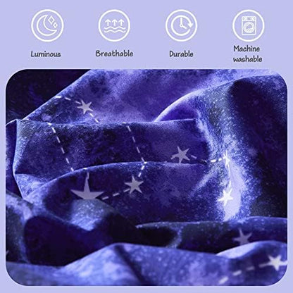 Twin Bedding Sets for Boys - 5 Pieces Galaxy Bedding Twin Bed Comforter Set