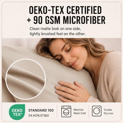 CozyLux King Size Sheets Set 6-Piece, 21-Inch Deep Pocket, Soft Feel
