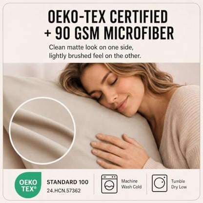 CozyLux King Size Sheets Set 6-Piece, 21-Inch Deep Pocket, Soft Feel