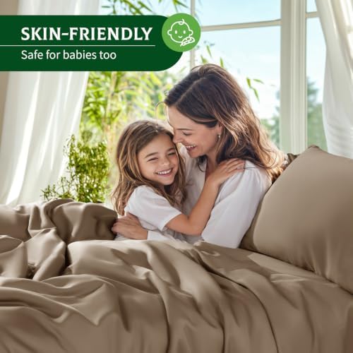 SONORO KATE 100% Viscose Derived from Bamboo_Sheets, Extra Deep Pocket,4PC