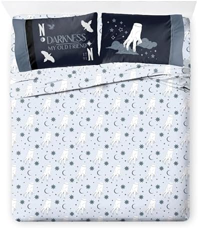 Wednesday Addams King Comforter Set 7 Piece Bedding for Girls, Blue