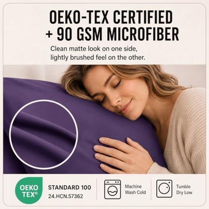 CozyLux Cal King Sheet Set 6-Piece, 21-Inch Deep Pocket, Soft Brushed Feel